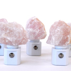 Quartz Crystal Night Light,rose Quartz Crystal Light, Amethyst Night Light, Gemstone Light ...