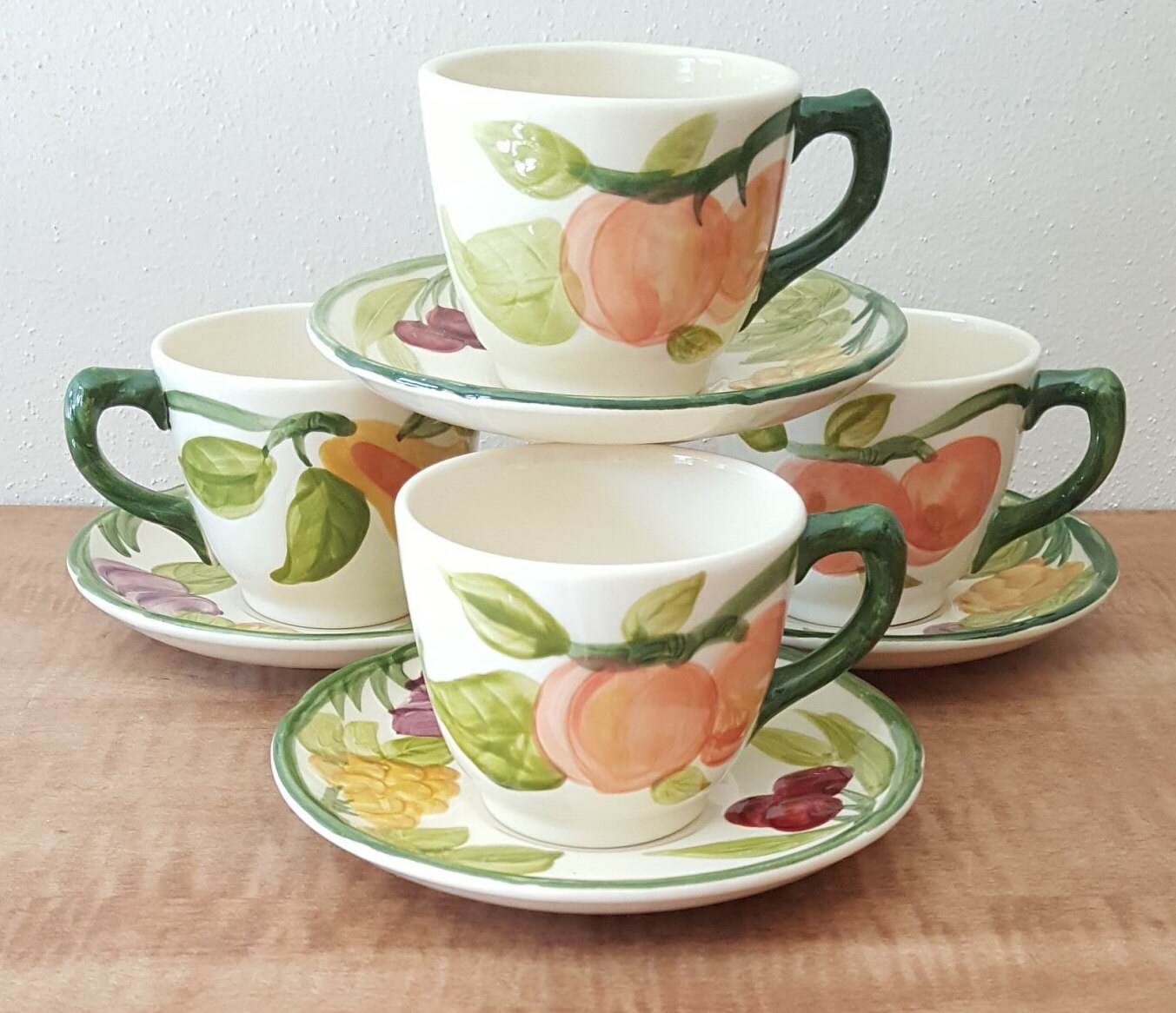 Vintage Franciscan Fresh Fruit Dinnerware 23 Piece Set for 4