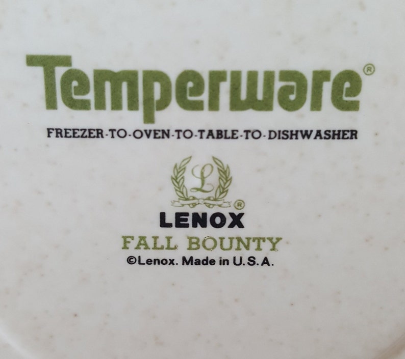 Lenox Fall Bounty Temper-Ware 6 Bread Plates Set of 4 Made in the USA