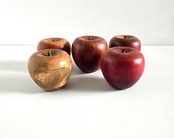 vintage wood red apples  /details in description