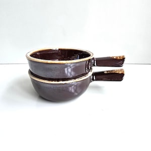 McCoy Graystone 7050 Soup Bowls with Handles Pair