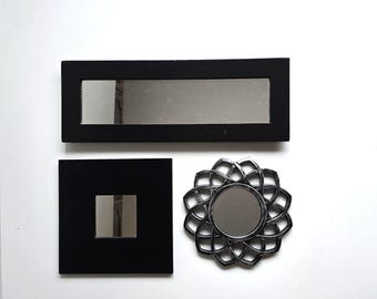 3 vintage mirrors: framed wall decor