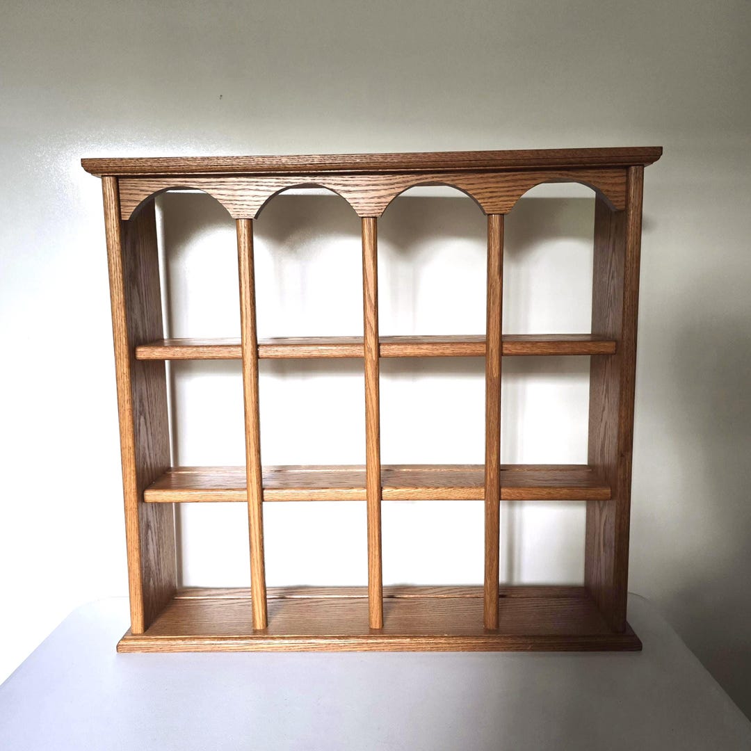 Oak Curio Shadow Box Wall Hanging Collectible Display - Etsy