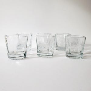 whiskey glasses 6 vintage Jack Daniel&#39;s Signature Whiskey Bar Glasses