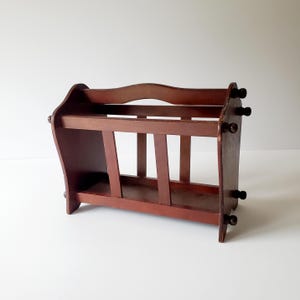 magazine rack vintage wooden magazine holder