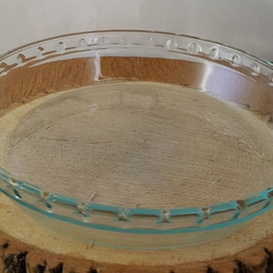 Vintage Pyrex Pie Plate, #229, Pyrex Green Glass Pie Plate
