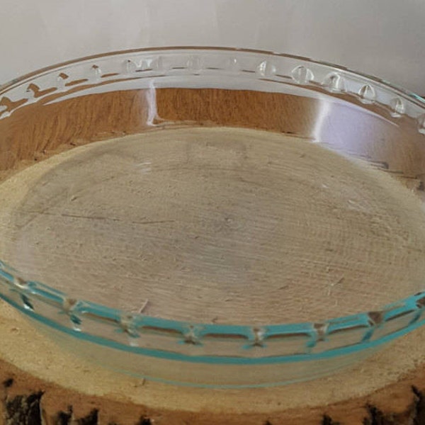 Vintage Pyrex Pie Plate, #229, Pyrex Green Glass Pie Plate