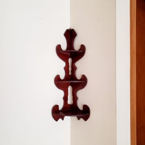 corner shelves vintage 3 tier wood corner display wall shelving