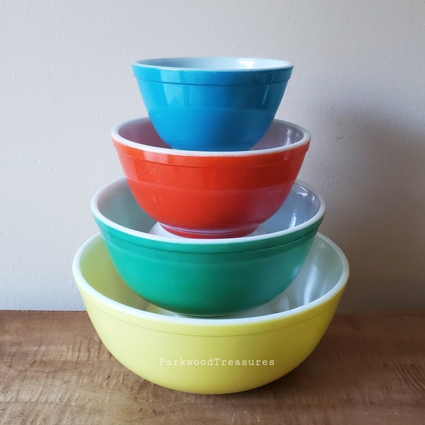 Pyrex Vintage Mixing Bowls Etsy