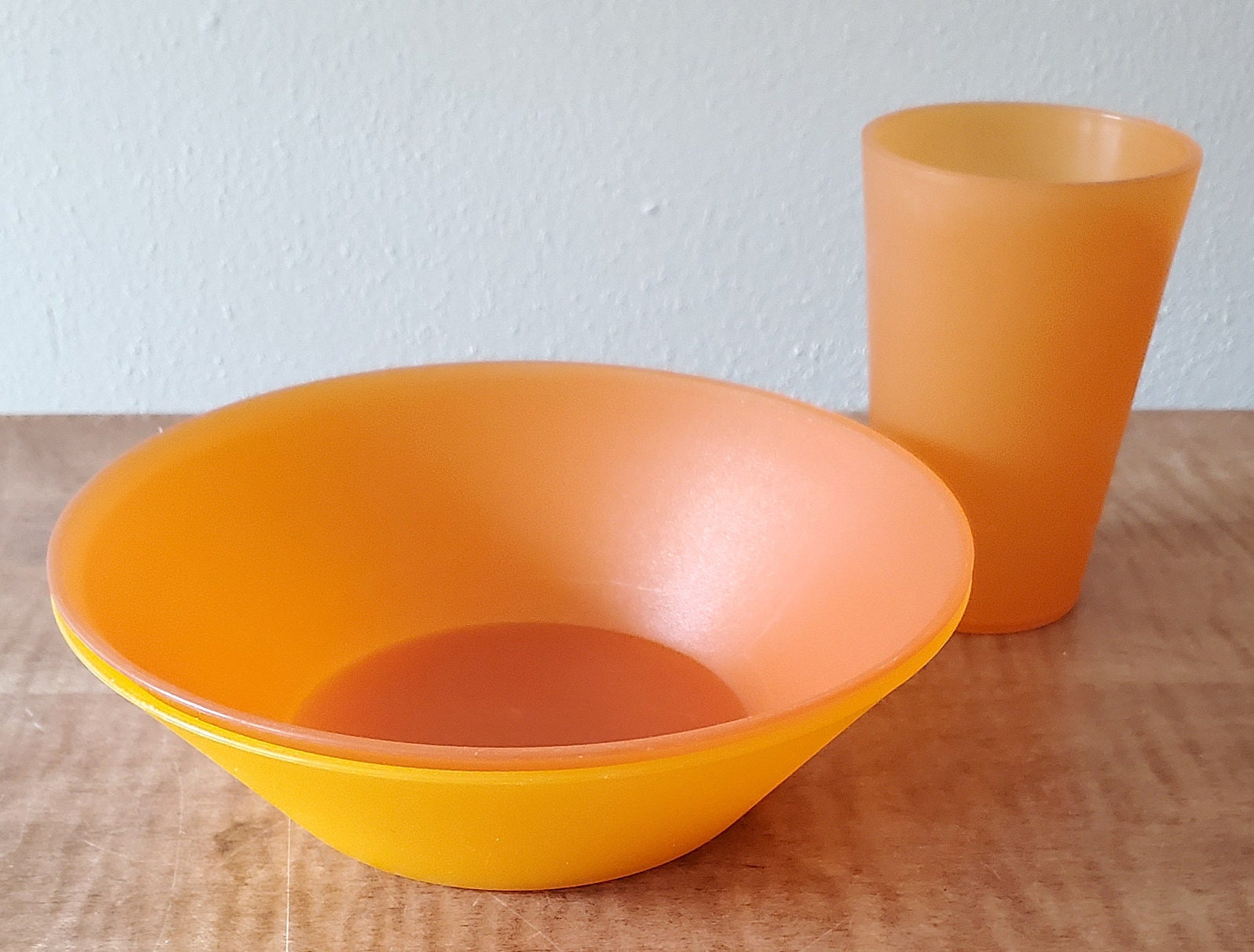 Vintage Plastic Cereal Bowls and Juice Glasses Unbreakable Etsy
