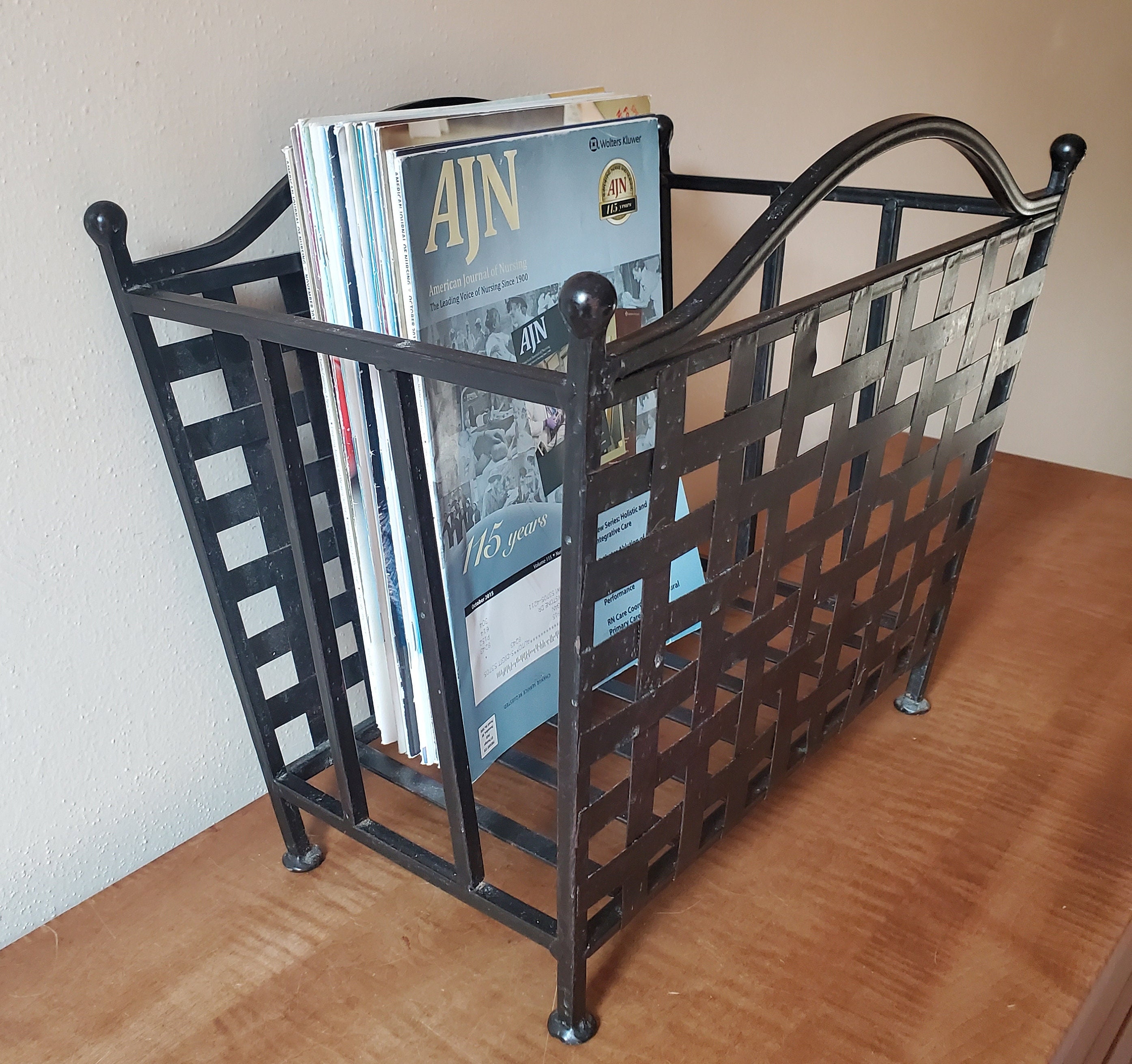 Vintage Large Magazine Rack/ Holder - Etsy