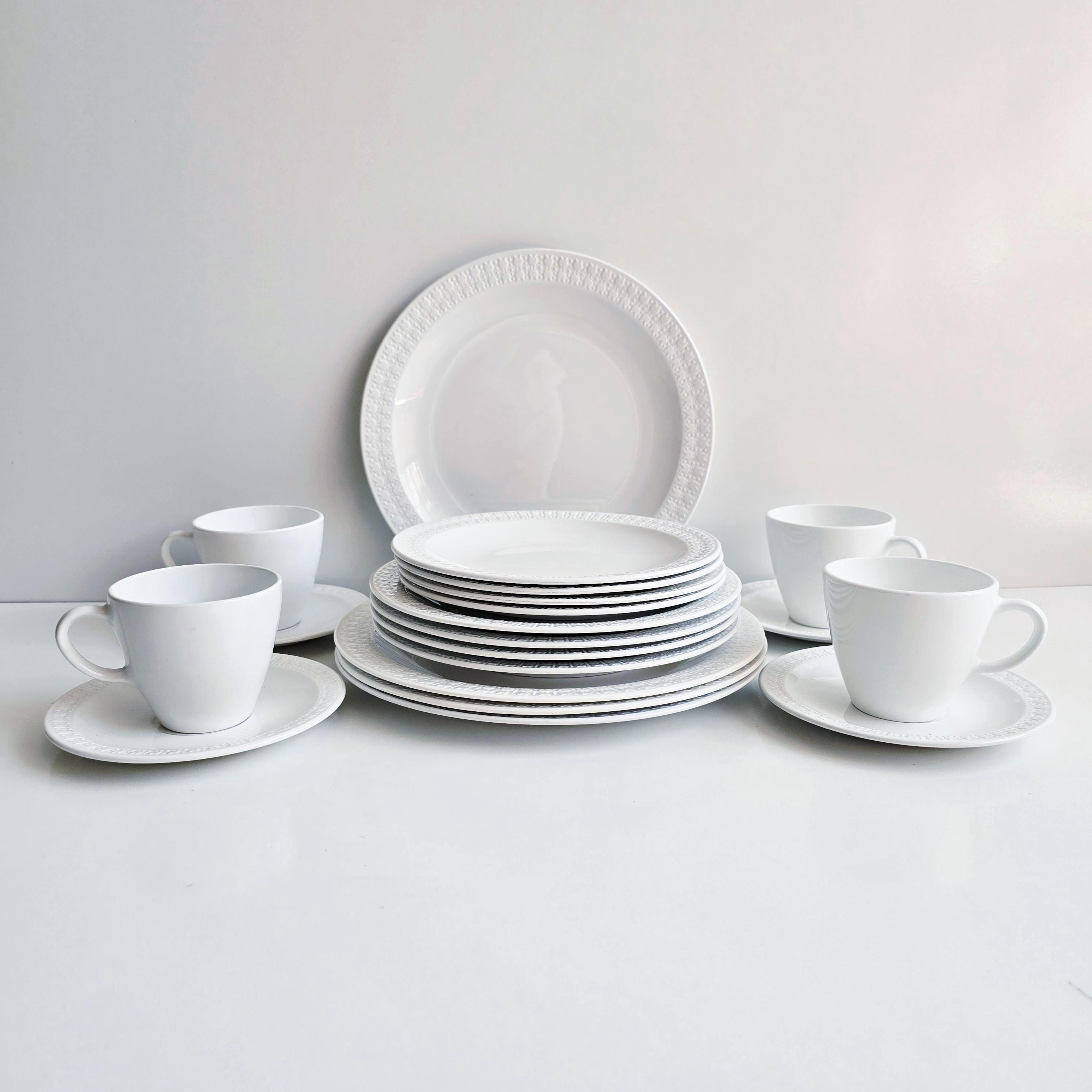 Vintage Corning Centura White Tulip Dinnerware Set for 4 - Etsy