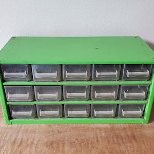 Vintage Metal Storage Organizer Drawers, Shop Crafts Caddy Box, Made in Denmark