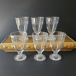 6 Laurel Leaf Berwick Boopie wine glasses by Anchor Hocking