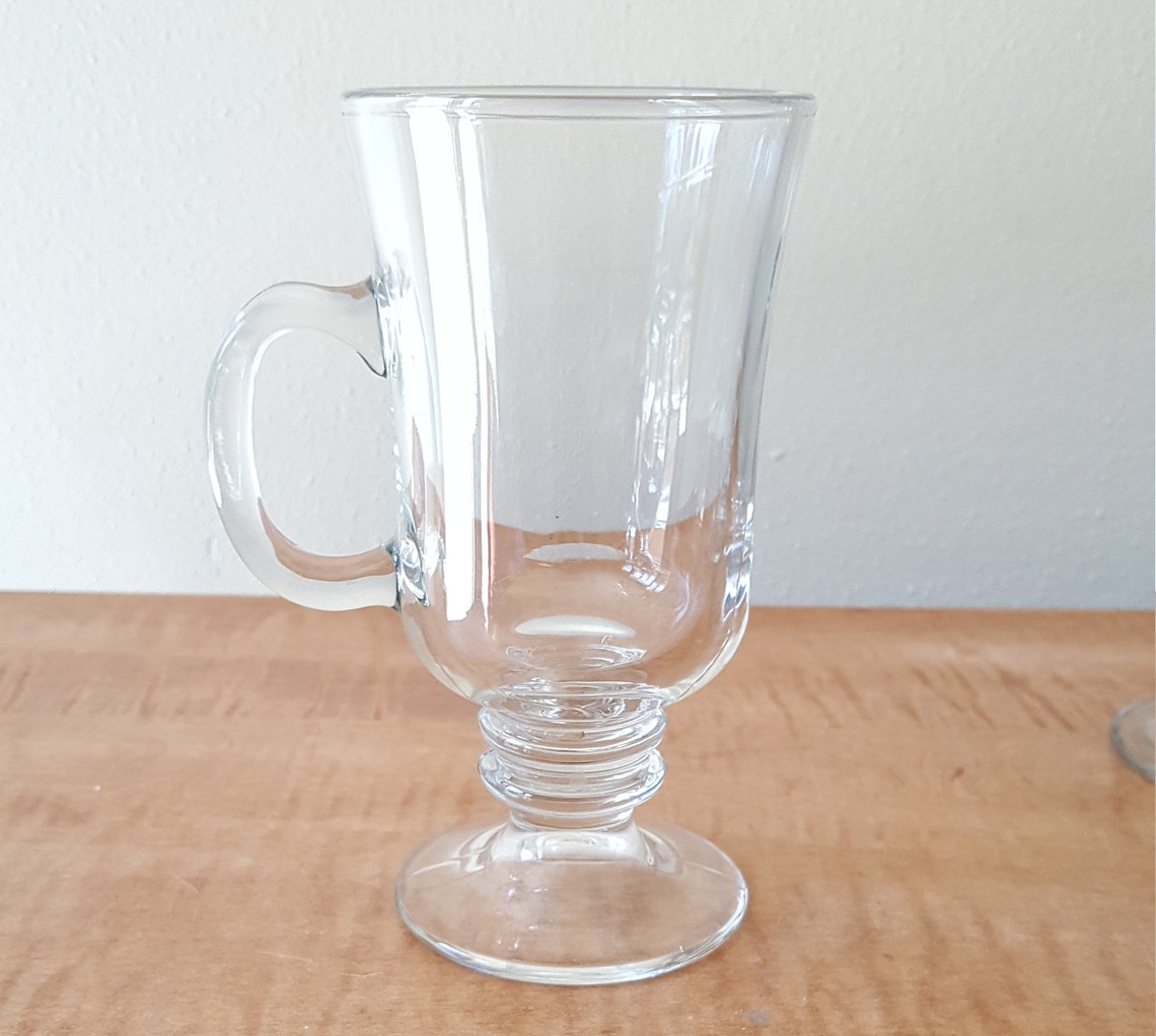 Vintage Irish Coffee Mugs/Libbey Glass Footed Mugs Set of 8 Etsy