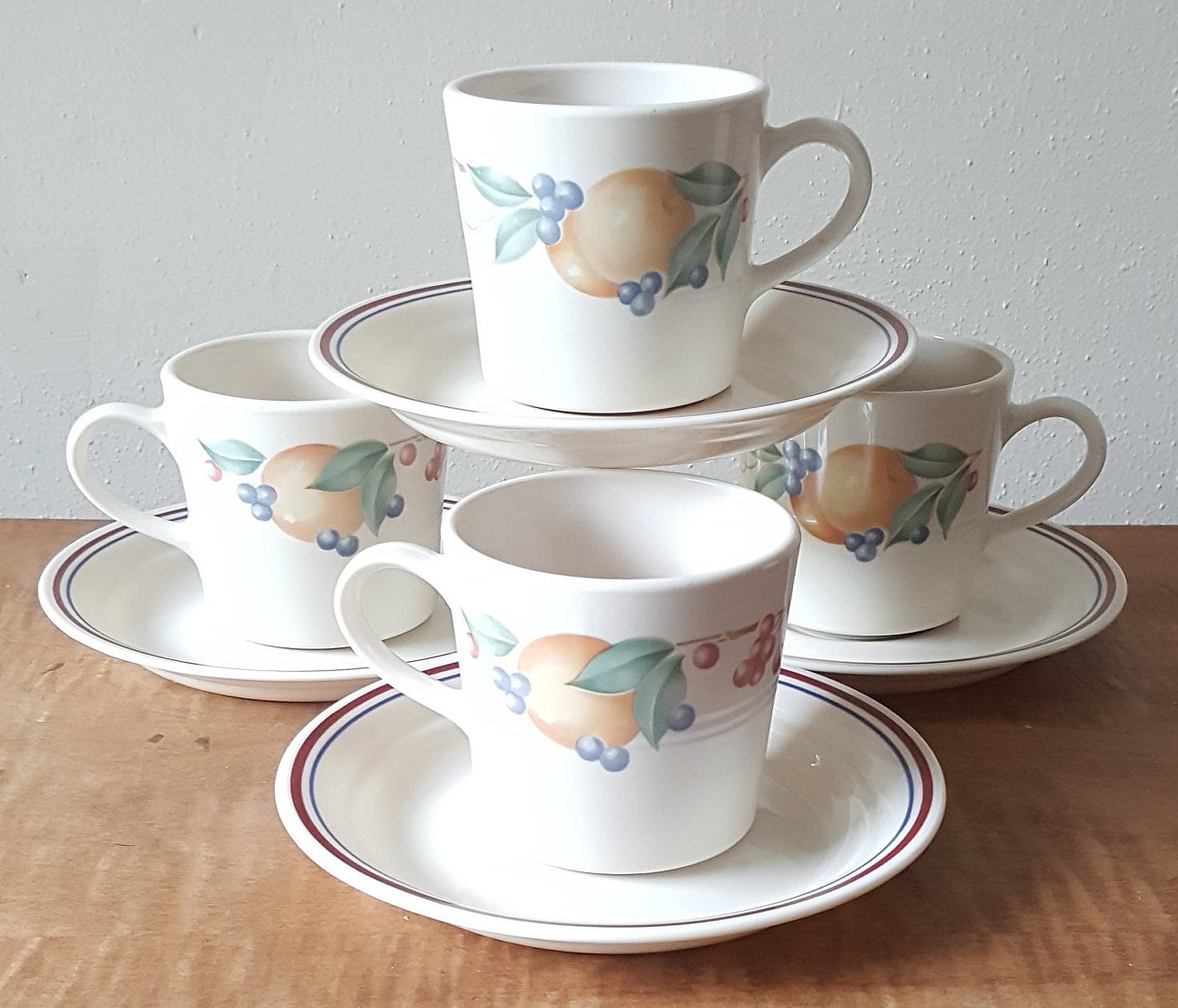 Vintage Corelle Abundance Dinnerware 25 Piece Set for 4 Etsy