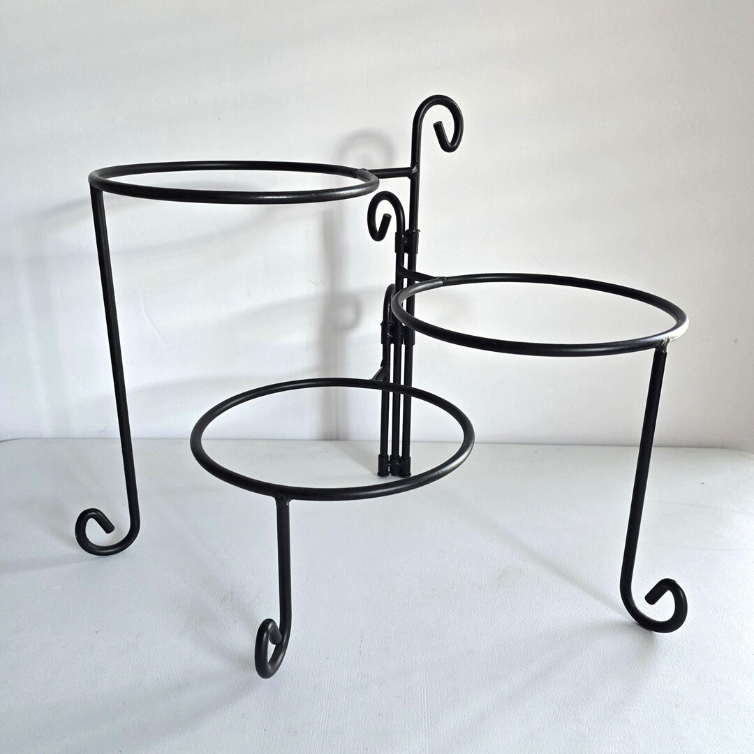 3 Tier Vintage Pie Rack Swivel Metal Dessert Display - Etsy