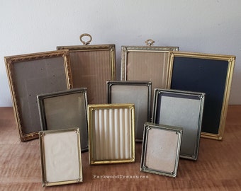 Vintage Frames, Gold Metal Frame, Antique Picture Frames, Ornate Brass Frames, Picture Frames 2x3 Wallet, 3 1/4x 4 1/4, 3 1/2 x 5, 5 x 7