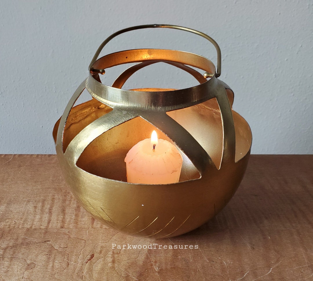 Vintage Brass Votive Candle Holder Etsy