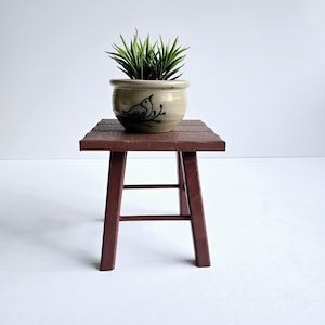 plant stand 7 1/2&quot; height vintage wooden plant stand indoor