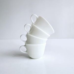 Pyrex cups 4 vintage Pyrex white restaurant coffee mugs