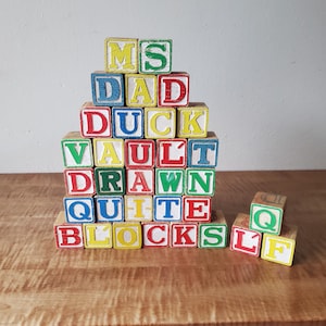 wooden letter blocks 33 vintage nursery decor stacking wood toy blocks