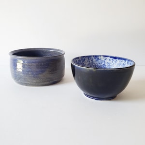 stoneware cereal bowls 2 vintage studio pottery bowls