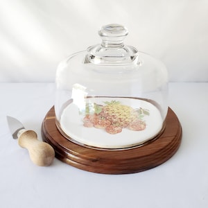 cheese board and glass dome Missouri Walnut