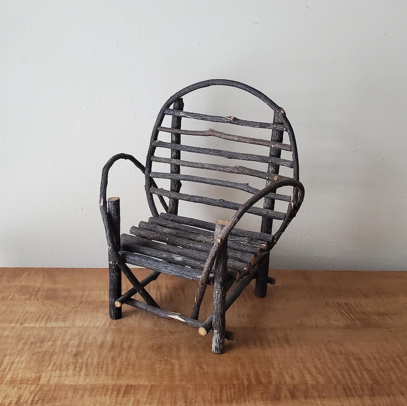 Small Rustic Chair Vintage Grapevine Twig Chair, Garden Decor, Peacock Style Chair ...