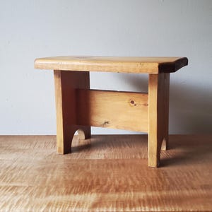 Vintage Wooden Foot Stool, 12&quot; Wooden Step Stool