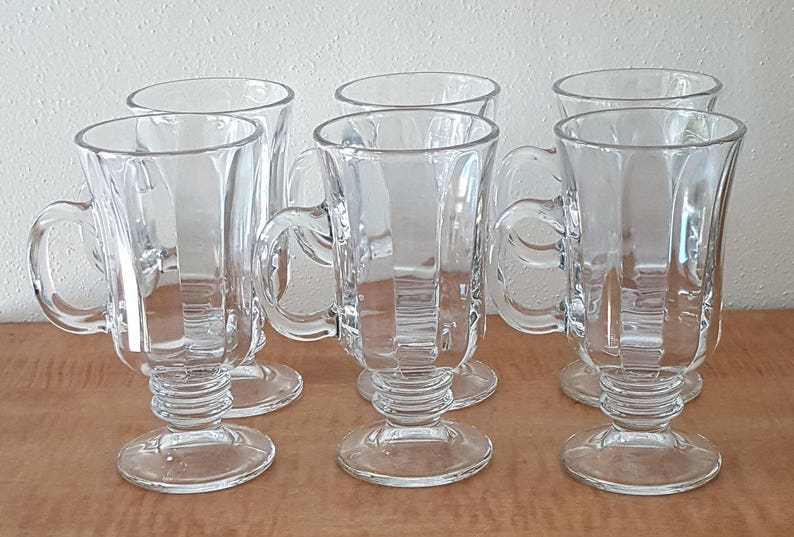 Vintage Libbey Irish Coffee Mugs Milan Set of 6 Etsy