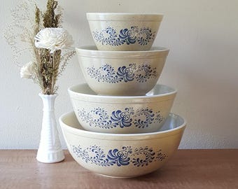 Pyrex Homestead Mixing Bowl Set Nesting Bowls 401404