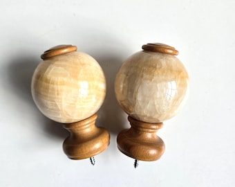 curtain rod finials: vintage rod pole ends
