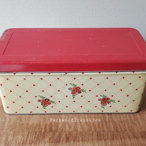 Vintage Bread Box, Metal Bread Box, Single Loaf Breadbox, National Can Co