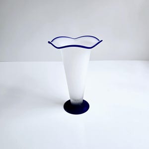 glass flower vase vintage Kosta Boda Opaline Vase