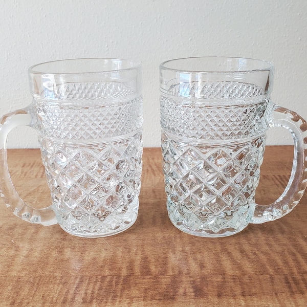 Vintage Wexford Mugs, Wexford Glasses, Anchor Hocking Wexford