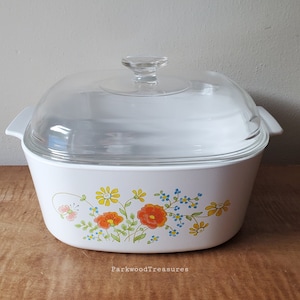 Vintage Corning Ware Wildflower 5 L Casserole