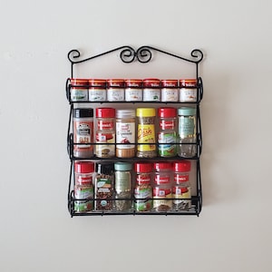 Spice Racks With Black Doors and Gothic Style Etsy