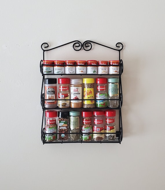 Metal spice rack wall mount sale
