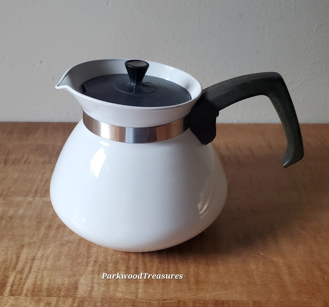 Corning Ware 6カップ パーコレーター ビンテージ Vintage Corning Ware 6 Cup Teapot Just White - Etsy