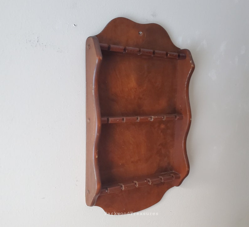 Vintage Spoon Rack Case Walnut by Cornwell Etsy