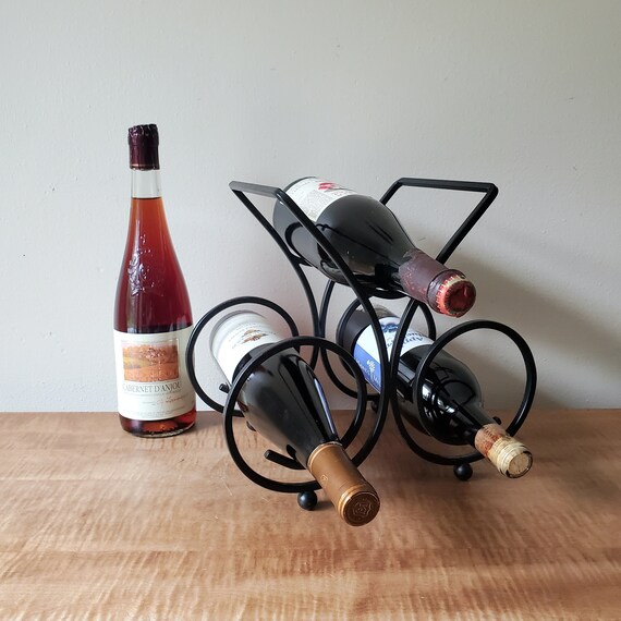 Wine Rack Vintage 3 Wine Bottle Rack for Small Space Etsy