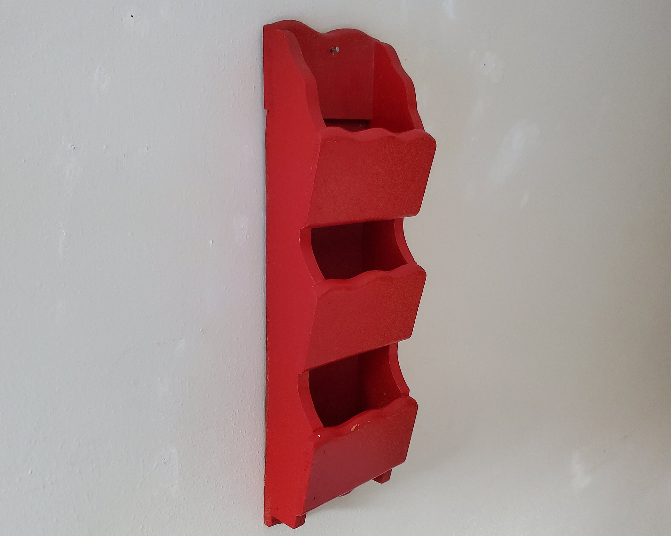 Vintage Letter Mail Holder Wall Mail Organizer Desk Caddy Etsy