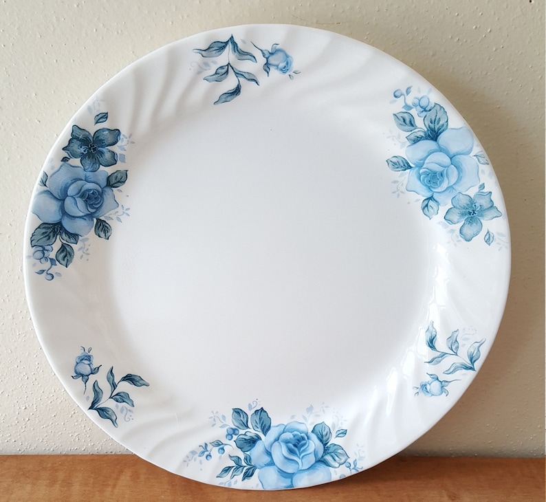 Vintage Corelle Blue Velvet Dinnerware 21 Piece set for 4 Etsy