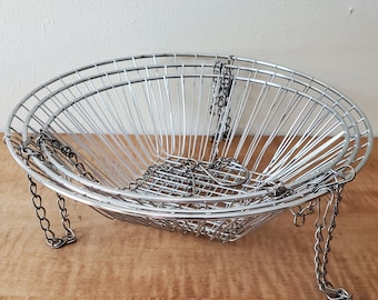 3 tier chrome hanging baskets kitchen storage