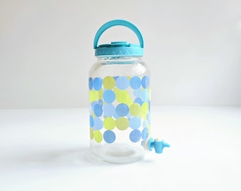 Vintage Glass Gallon Ice Tea Jar Large Dots