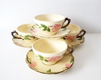 Vintage Franciscan Desert Rose Dinnerware Set 22 Pieces for 4