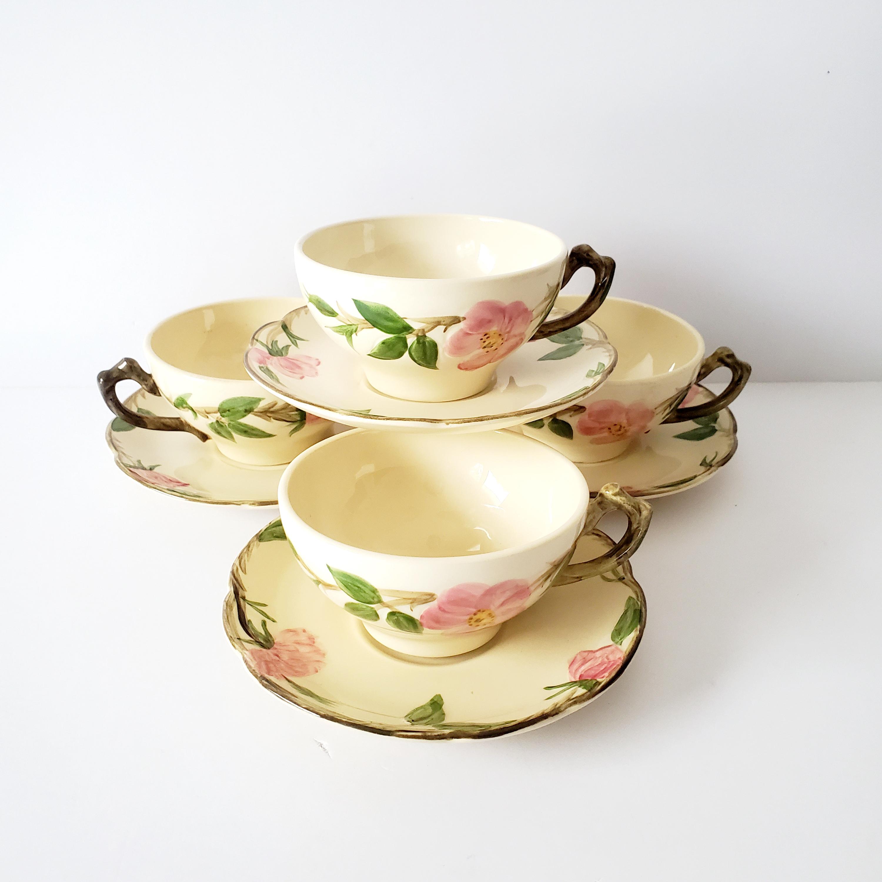 Vintage Franciscan Desert Rose Dinnerware Set: 22 Pieces for