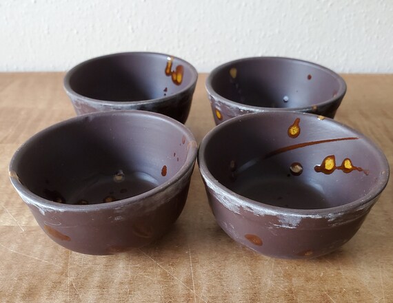 ヴィンテージ、中国、ブロンズ製ティーポット 、サーカ Vintage Chinese Clay Tea Set, Teapot and Handleless Cup Set