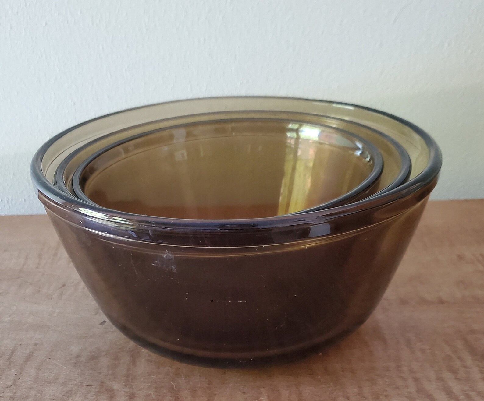 Vintage Glass Mixing Bowls Anchor Hocking Brown Glass Bowls Etsy